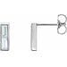 Ladies Natural Diamond Earrings — Platinum