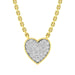 LADIES NECKLACE 0.15CT ROUND DIAMOND 10K YELLOW GOLD