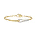 Stylish 10K Yellow Gold Diamond Bangle For Women With Sparkling 0.33 Ct Round Diamonds. A Modern And Elegant Fine Jewelry