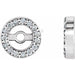 Ladies Natural Diamond Earring Jackets with 3 mm ID — Platinum