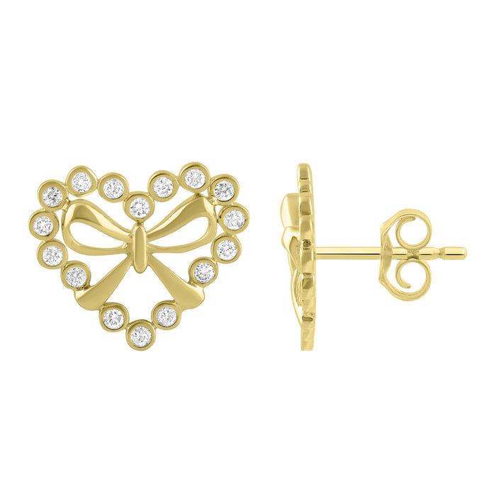 LADIES PENDANT WITH CHAIN 0.13CT ROUND DIAMOND 10K YELLOW GOLD