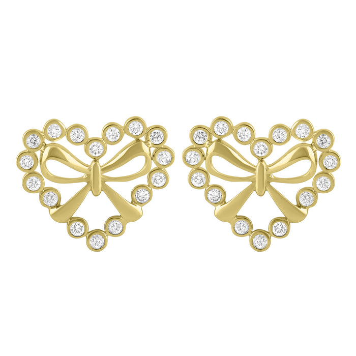 LADIES PENDANT WITH CHAIN 0.13CT ROUND DIAMOND 10K YELLOW GOLD