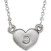 Ladies Natural Diamond Heart Necklace (I1, G-H) — Sterling Silver
