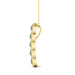 LADIES PENDANT WITH CHAIN 1.80CT ROUND/GREEN EMERALD ROUND DIAMOND 14K YELLOW GOLD
