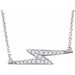 Ladies Natural Diamond Lightning Bolt Necklace (I1, H+) — 14K White Gold