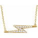 Ladies Natural Diamond Lightning Bolt Necklace (I1, H+) — 14K Yellow Gold