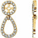 Ladies Natural Diamond Earring Jackets — 14K Yellow Gold