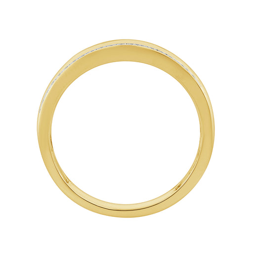 MEN'S RING 0.33CT ROUND DIAMOND 10K YELLOW GOLD