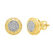 LADIES EARRINGS 0.25CT ROUND DIAMOND 10K YELLOW GOLD