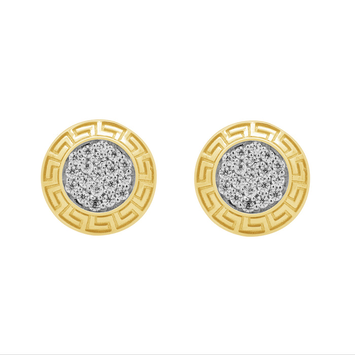 LADIES EARRINGS 0.25CT ROUND DIAMOND 10K YELLOW GOLD