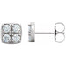 Ladies Natural Diamond Earrings — Platinum