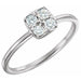 Ladies Natural Diamond Stackable Ring — Platinum