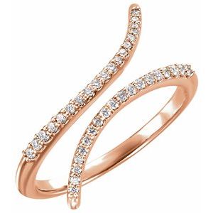 Ladies Natural Diamond Ring (I1, G-H) — 14K Rose Gold