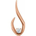 Ladies Natural Diamond Freeform Pendant (I1, Ghi) — 14K Rose Gold