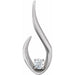 Ladies Natural Diamond Freeform Pendant (Si2-Si3, G-H) — Platinum