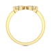 LADIES RING 0.25CT ROUND/BAGUETTE DIAMOND 14K YELLOW GOLD
