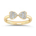 LADIES RING 0.25CT ROUND/BAGUETTE DIAMOND 14K YELLOW GOLD