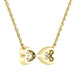LADIES PENDANT WITH CHAIN 0.25CT ROUND/BAGUETTE DIAMOND 14K YELLOW GOLD