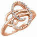 Ladies Natural Diamond Ring (I1, G-H) — 14K Rose Gold
