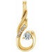 Ladies Natural Diamond Pendant (I1, G-H) — 14K Yellow Gold