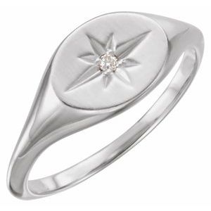 Ladies Natural Diamond Ring — Platinum