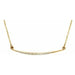 Ladies Natural Diamond Curved Bar Necklace (I1, G-H) — 14K Yellow Gold