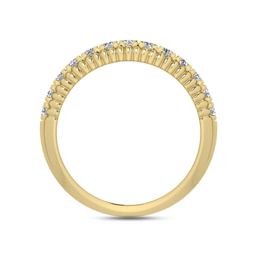 LADIES BAND 0.50CT ROUND DIAMOND 10K YELLOW GOLD