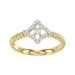 10K Yellow Gold Ladies Diamond Ring Featuring 0.15 Ct Round Diamonds. Stylish Fine Jewelry Piece Perfect For Daily Wear And Gifting.