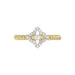 10K Yellow Gold Ladies Diamond Ring Featuring 0.15 Ct Round Diamonds. Stylish Fine Jewelry Piece Perfect For Daily Wear And Gifting.