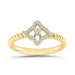 LADIES RING 0.15CT ROUND DIAMOND 10K YELLOW GOLD