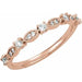 Ladies Natural Diamond Stackable Ring (I1, GHI) — 14K Rose Gold