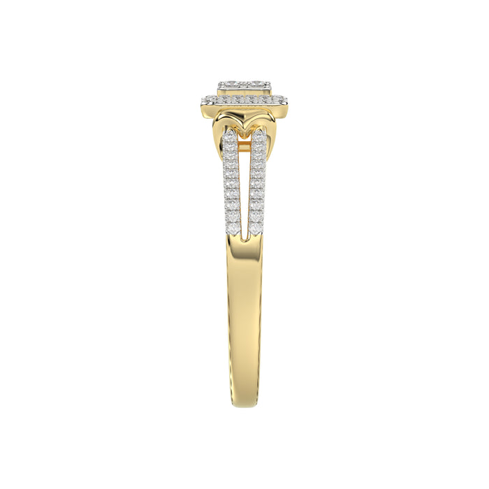 LADIES RING 0.20CT ROUND DIAMOND 10K YELLOW GOLD