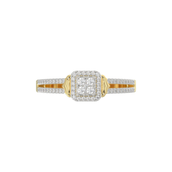 LADIES RING 0.20CT ROUND DIAMOND 10K YELLOW GOLD