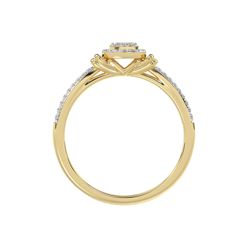 LADIES RING 0.25CT ROUND DIAMOND 10K YELLOW GOLD