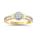 LADIES RING 0.25CT ROUND DIAMOND 10K YELLOW GOLD