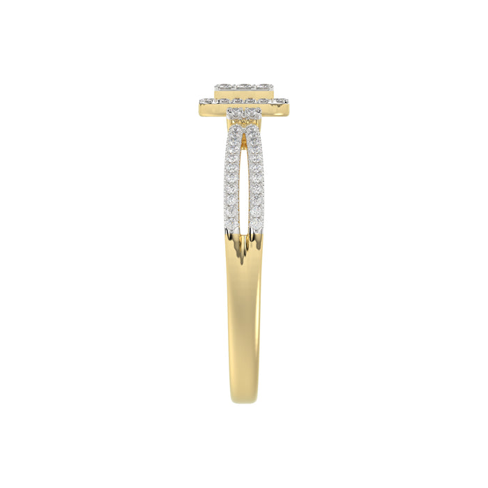 LADIES RING 0.20CT ROUND DIAMOND 10K YELLOW GOLD