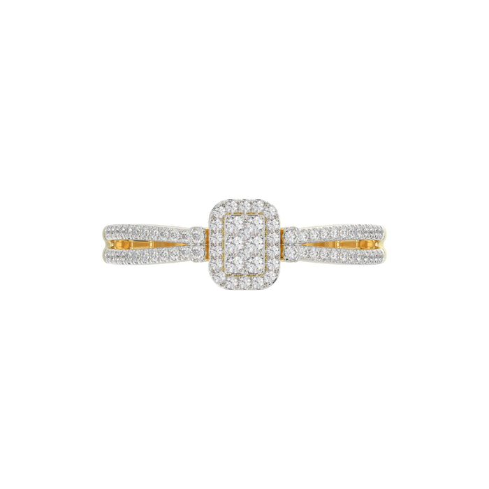 LADIES RING 0.20CT ROUND DIAMOND 10K YELLOW GOLD