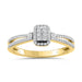 LADIES RING 0.20CT ROUND DIAMOND 10K YELLOW GOLD