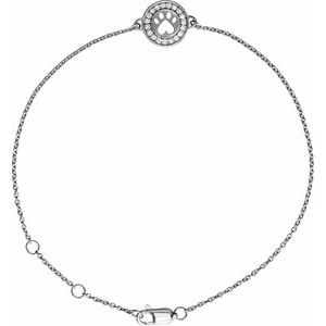 Ladies Natural Diamond Bracelet (I1, H+) — Sterling Silver