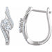 Ladies Natural Diamond Earrings (I1, H+) — 14K White Gold