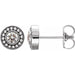 Ladies Natural Diamond Beaded Earrings (I1, G-H) — 14K White Gold