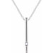 Ladies Natural Diamond Bar Necklace (I1, H+) — 14K White Gold