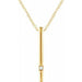 Ladies Natural Diamond Bar Necklace (I1, H+) — 14K Yellow Gold