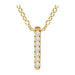 Ladies Natural Diamond Bar Necklace (I1, H+) — 14K Yellow Gold