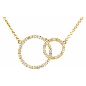 Ladies Natural Diamond Circle Necklace (I1, H-I) — 14K Yellow Gold