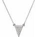 Ladies Natural Diamond Triangle Necklace (I1, G-H) — Sterling Silver