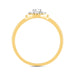 LADIES RING 0.20CT ROUND/BAGUETTE DIAMOND 10K YELLOW GOLD