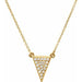 Ladies Natural Diamond Triangle Necklace (I1, G-H) — 14K Yellow Gold