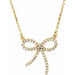 Ladies Natural Diamond Bow Necklace (I1, G-H) — 14K Yellow Gold
