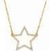 Ladies Natural Diamond Star Necklace (I1, G-H) — 14K Yellow Gold